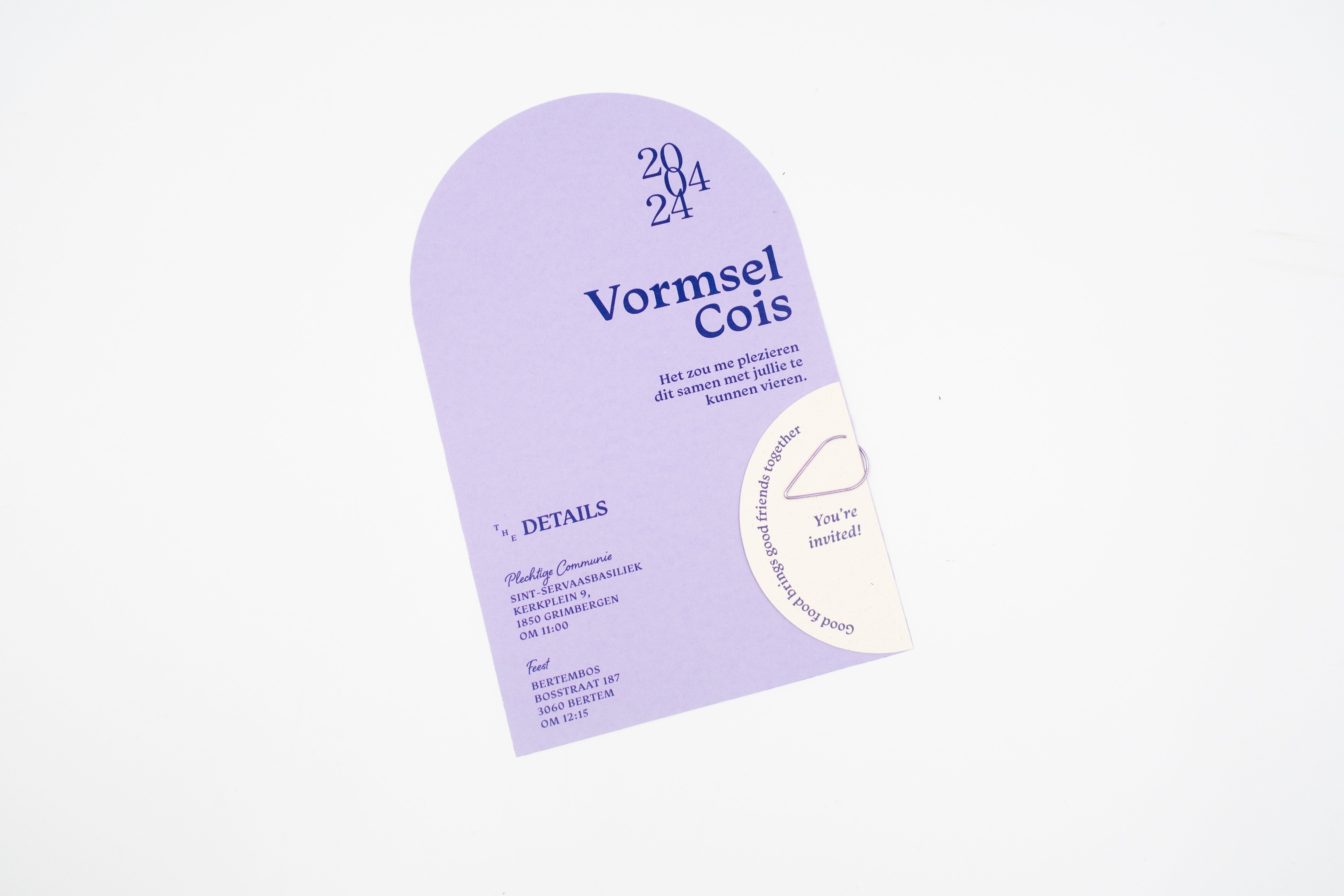 Büroklammer Tropfen lila