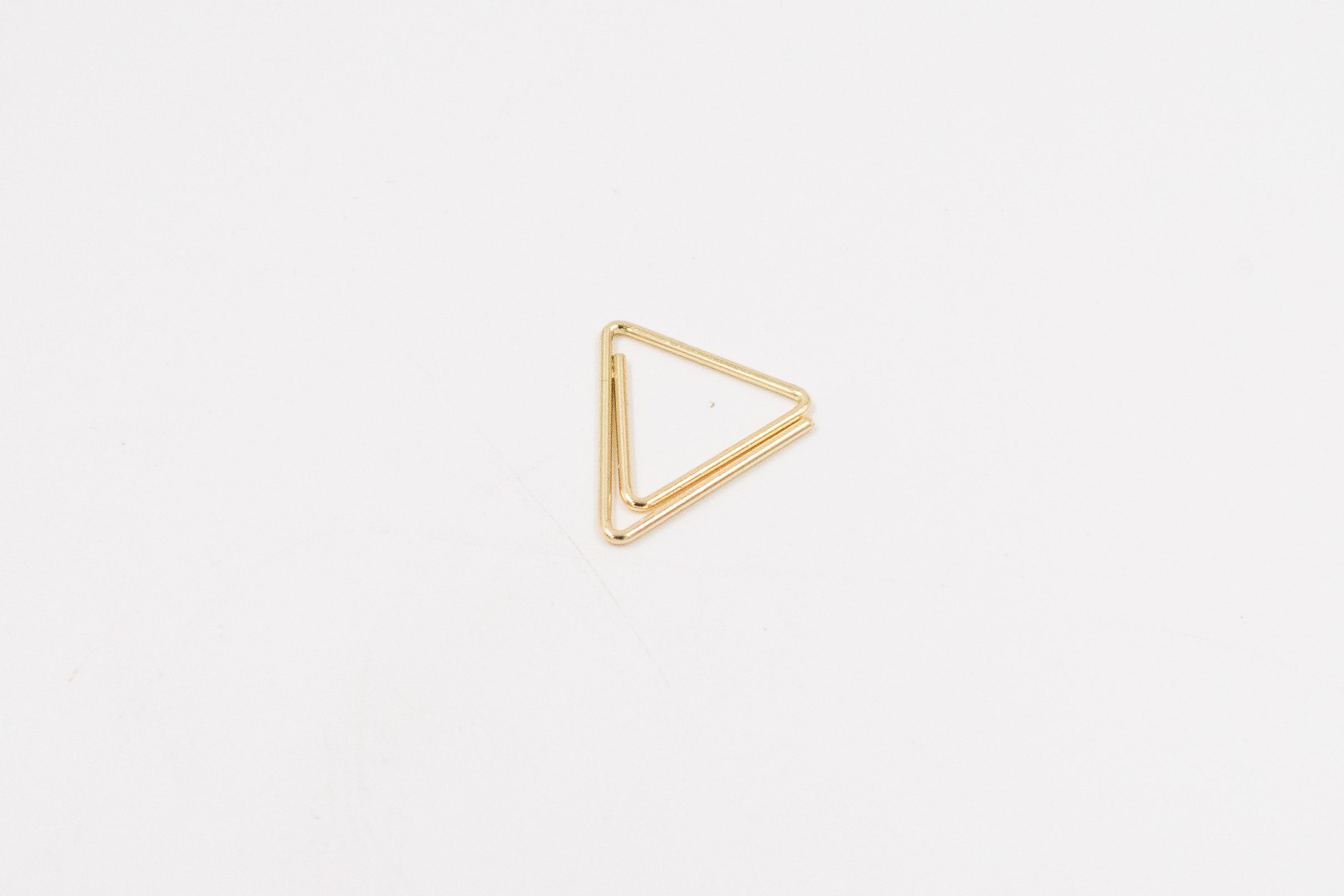 Büroklammer Dreieck gold