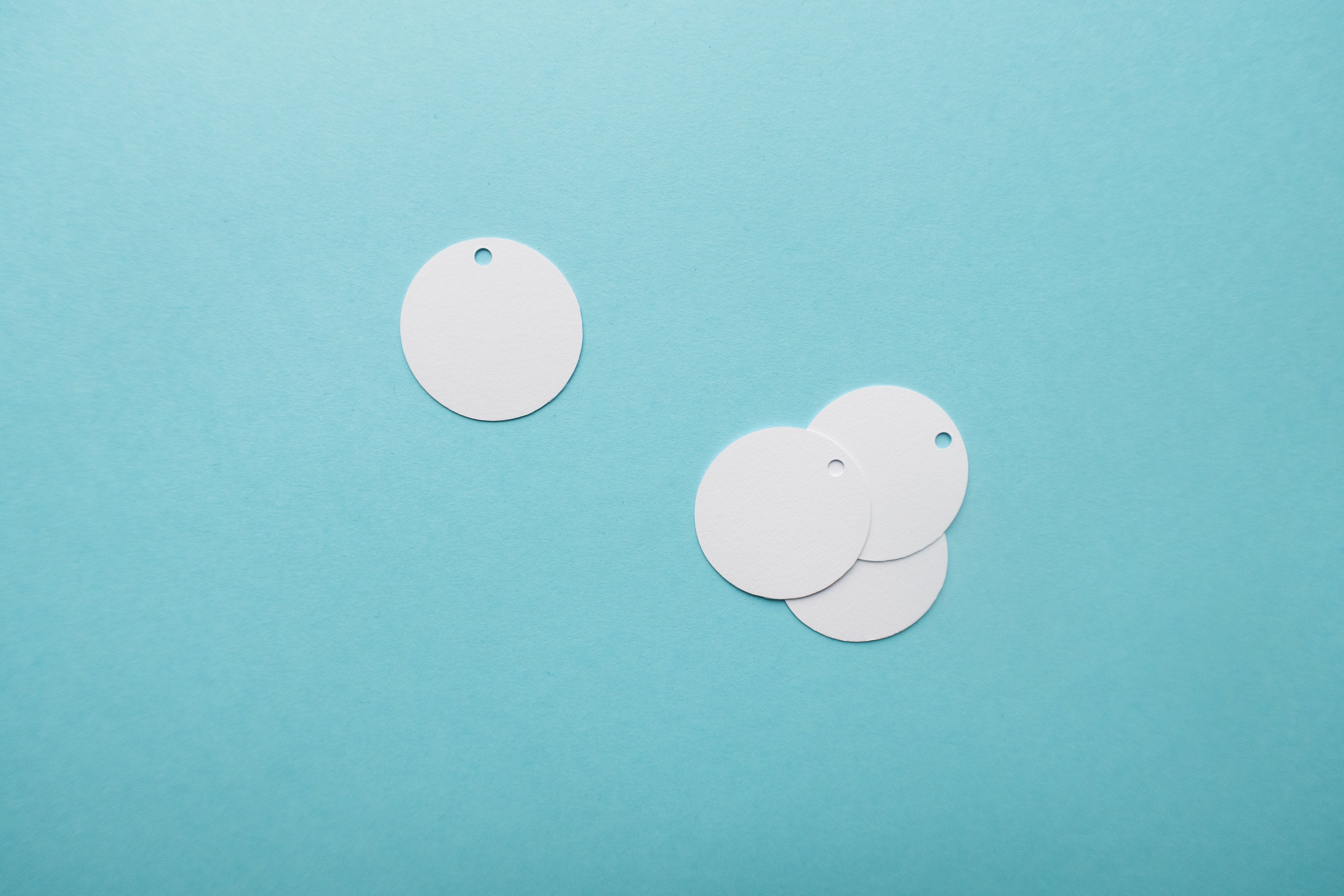 Runde Blankoetiketten