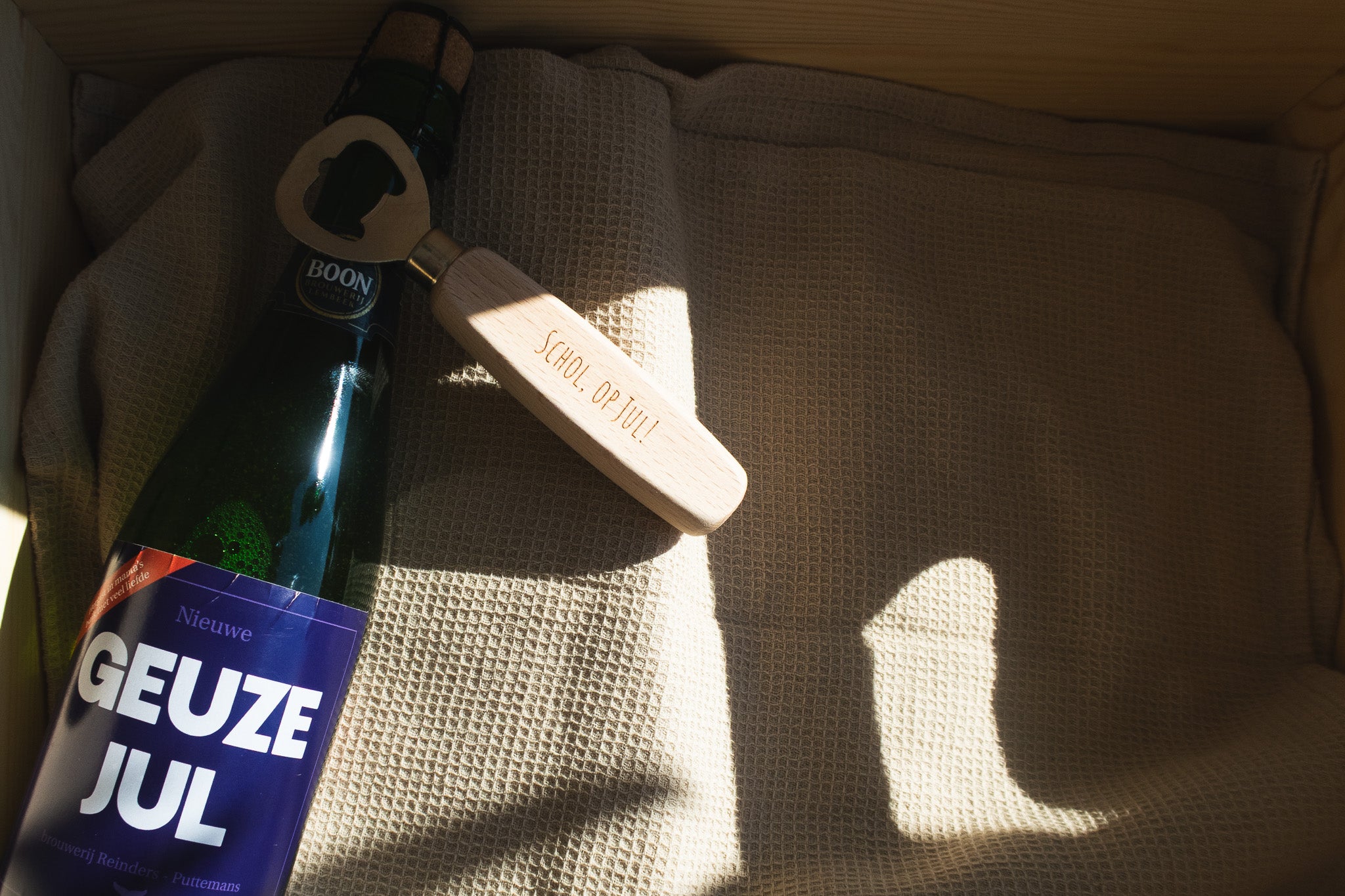 Flessenopener hout gepersonaliseerd