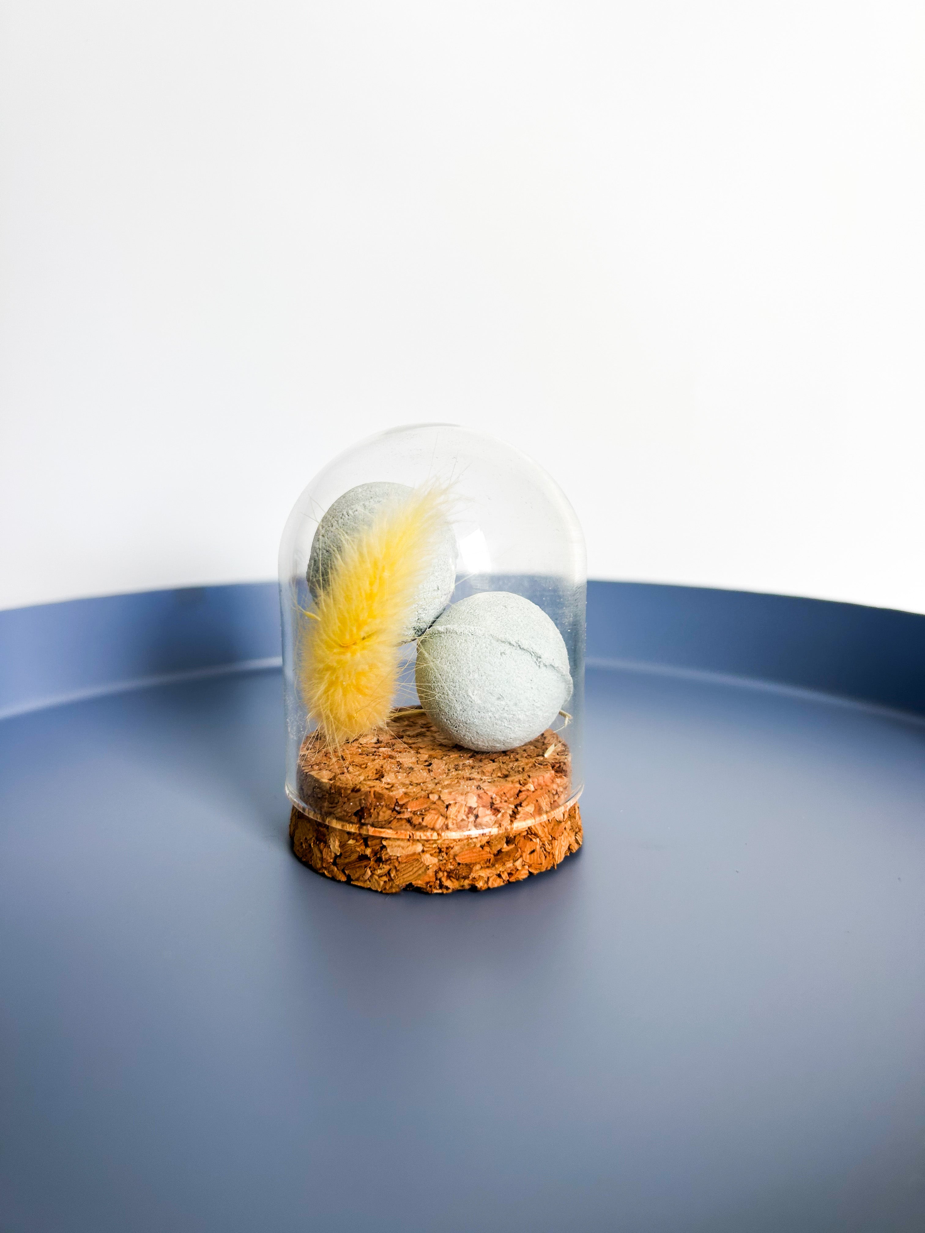 Mini bruisbal mist blauw-zilver
