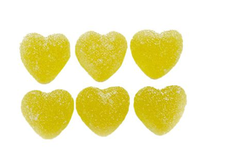 Mini hartjes - geel