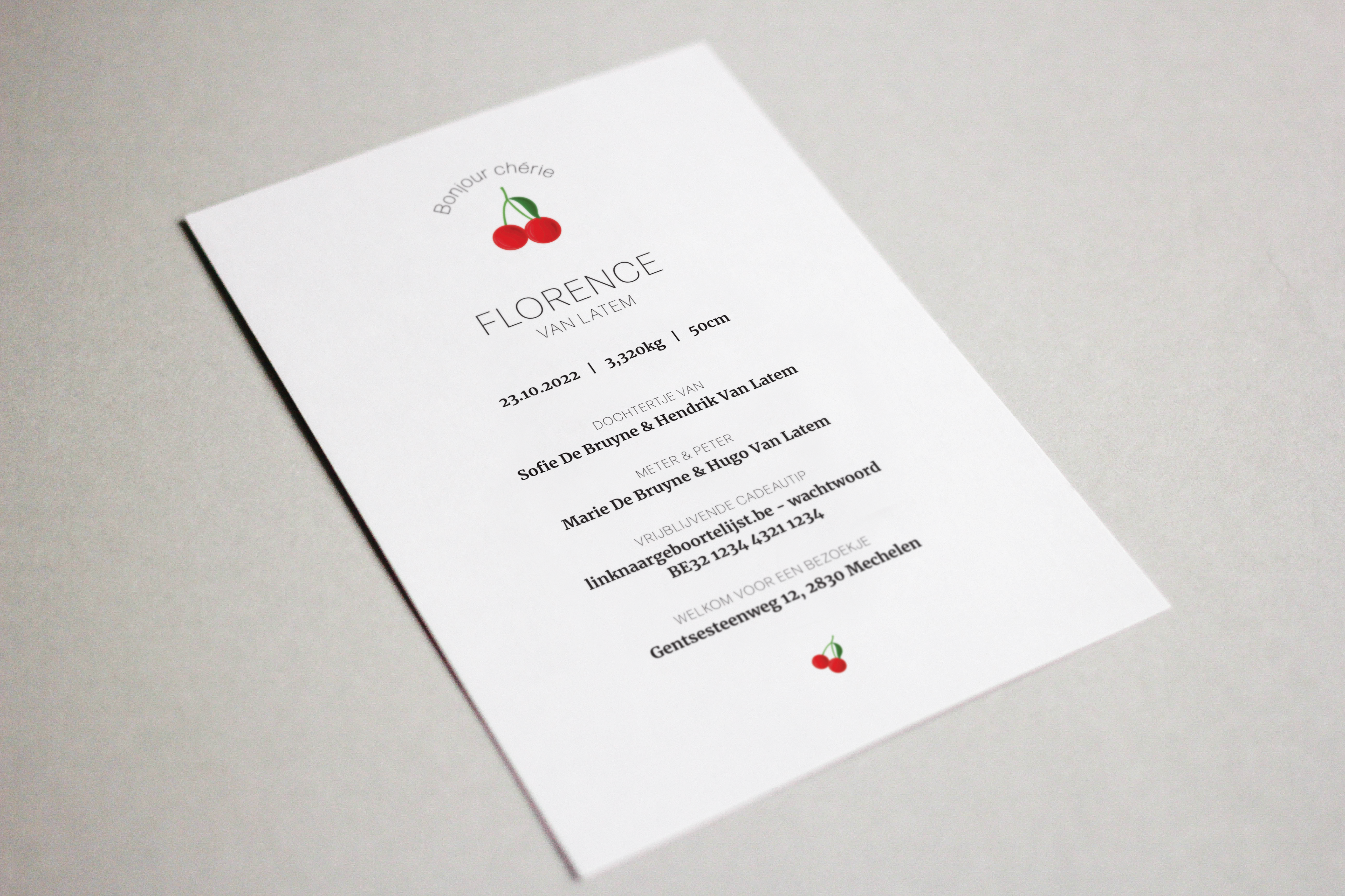 Geburtskarte Florenz