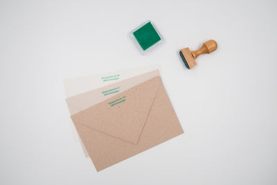 Houten adresstempel