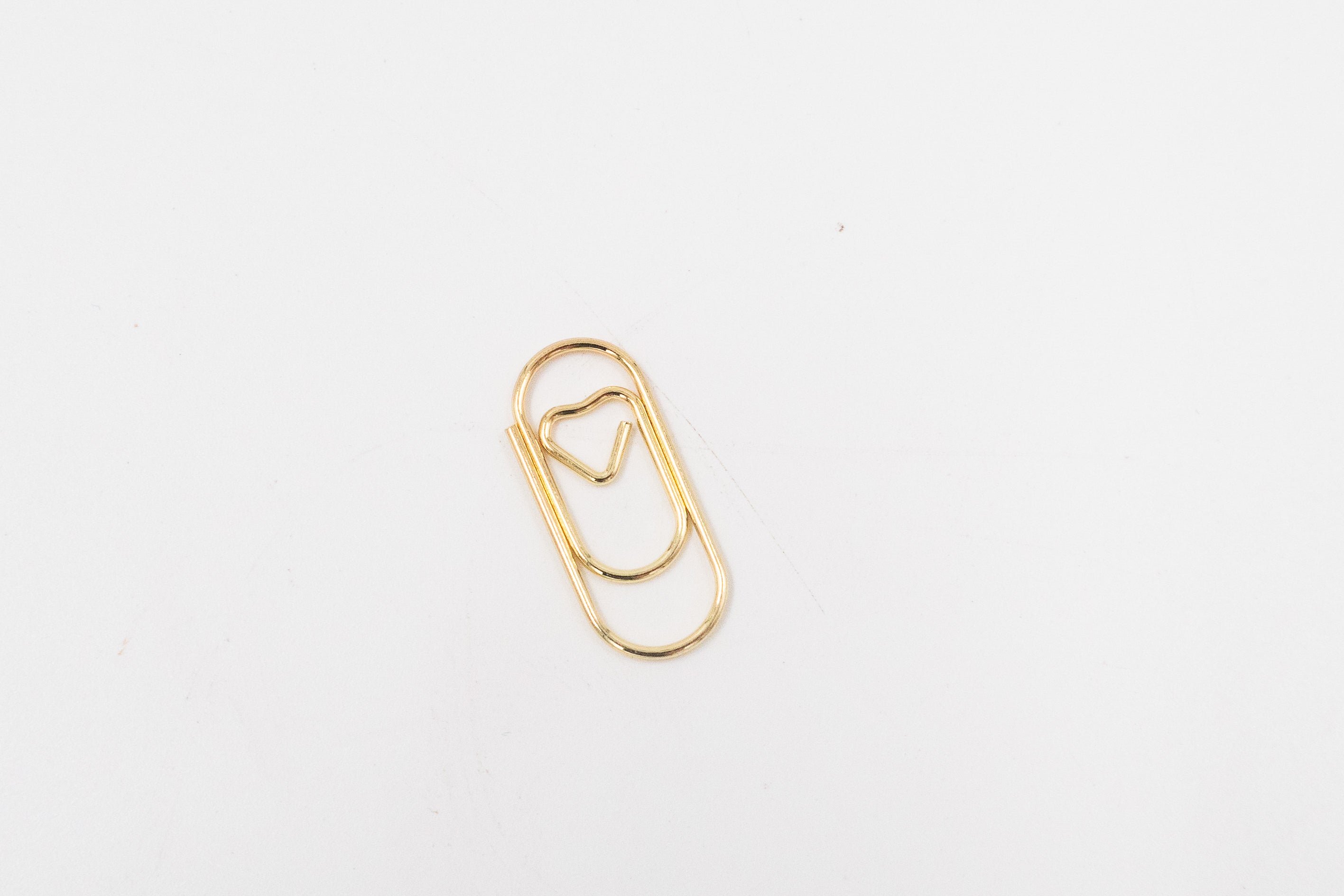 Paperclip met hartje goud