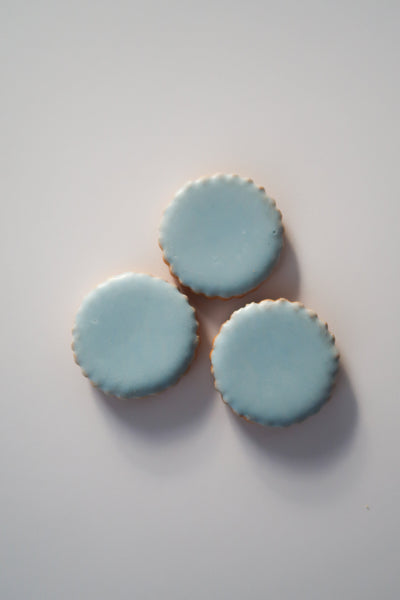 Runde Kekse blau