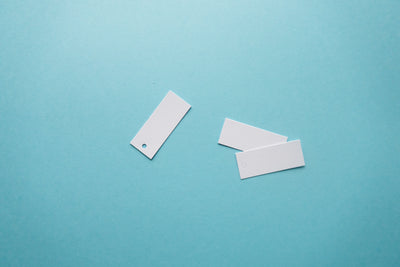 Rechthoekige blanco labels