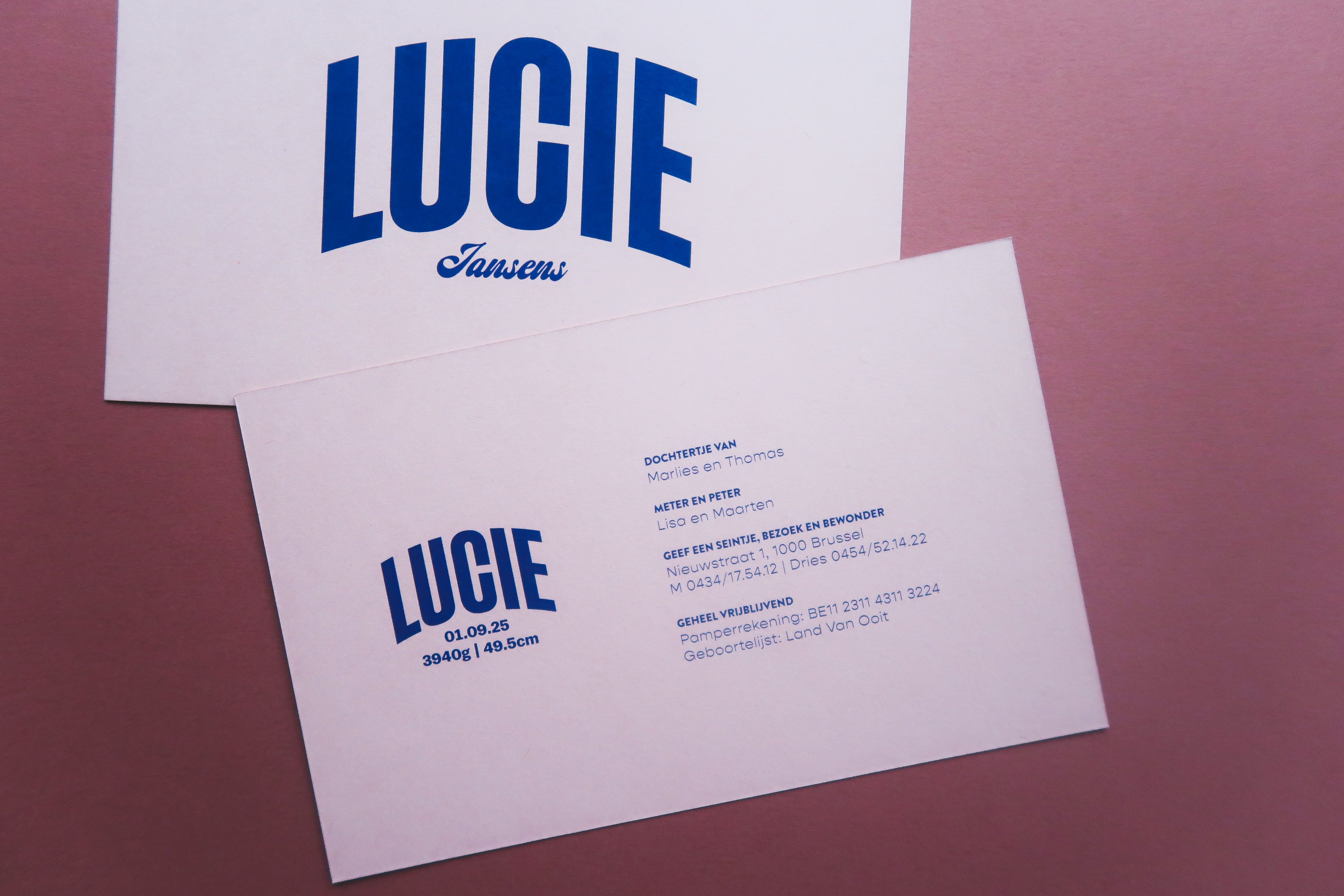 Geboortekaart Lucie