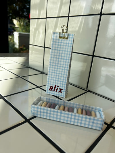 Lang doosje ruitjes - 10 stuks