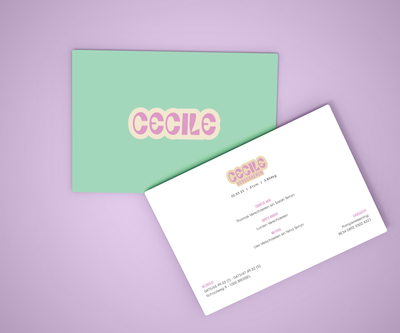 Geburtskarte Cecile